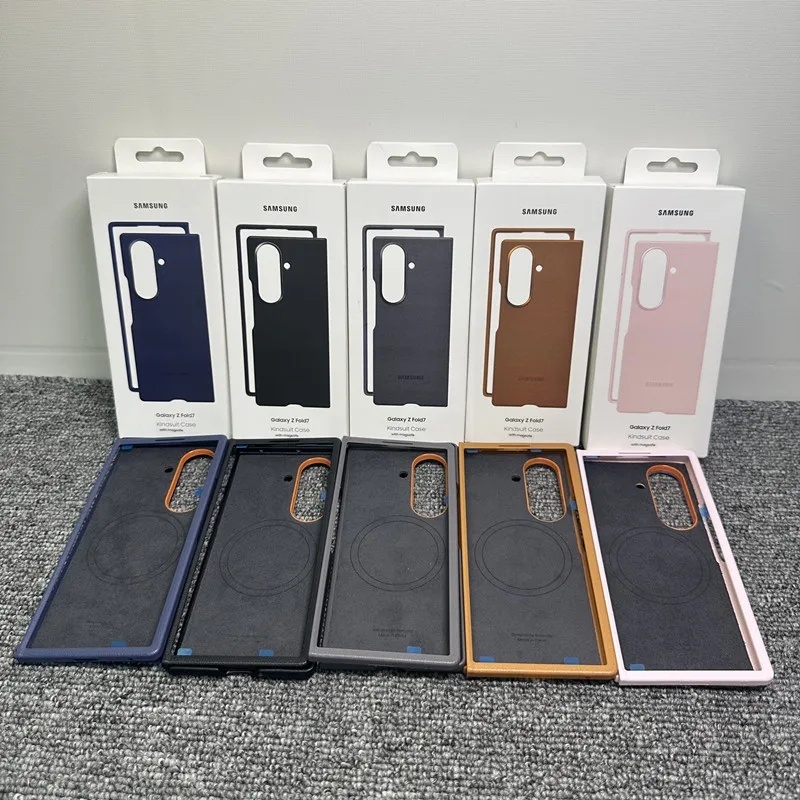 เคสหนังหรูหราสําหรับ Samsung Galaxy Z Fold7 Fold 7 5G Full Protect Magnetic Wireless Charging Cover