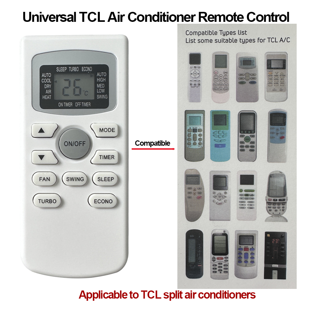 NiLANK Remote รีโมทแอร์ TCL สากล (สำหรับแอร์ TCL แบบแยกส่วนทุกรุ่น) KS-TL01V