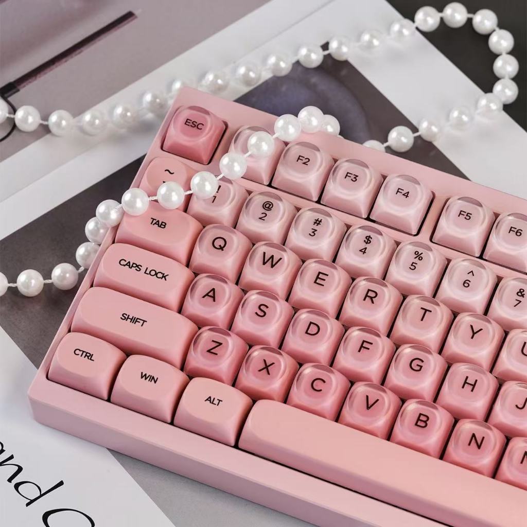 (เฉพาะปุ่มกด) Jelly Keycap MOA Profile PBT + PC วัสดุ Keycap กึ่งโปร่งใสสําหรับคีย์บอร์ดแบบกลไก Custom KeyCaps 61/63/64/68/84/87/96/98/104/108