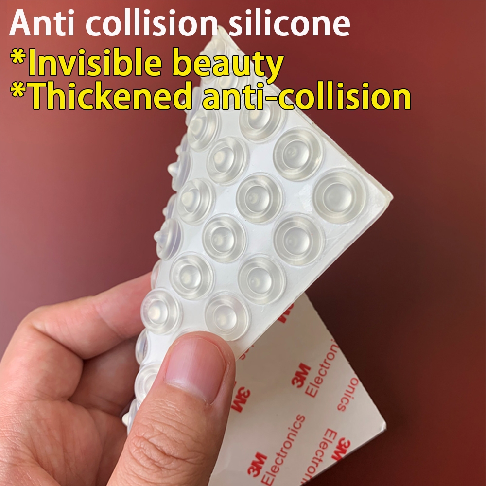 ที่กั้นประตูโปร่งใส สติกเกอร์กันชนซิลิโคนปิดเสียง มือจับประตูป้องกันการชนกัน บัฟเฟอร์ประตูตู้ เฟอร์นิเจอร์คงที่ ที่กั้นประตูกาวขนาดเล็ก ป้องกันผิวผนังคว