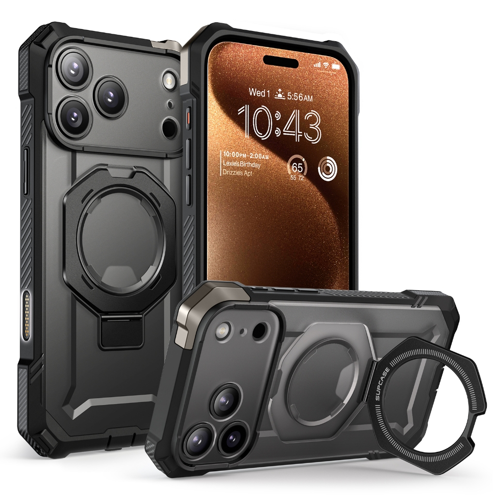 SUPCASE Unicorn Beetle Grip สําหรับ iPhone 17 Pro Max 6.9 นิ้วพร้อมปุ่มควบคุมกล้องขาตั้งในตัวรองรับไร้สายชาร์จ Heavy Duty เคสโทรศัพท์แม่เหล็ก