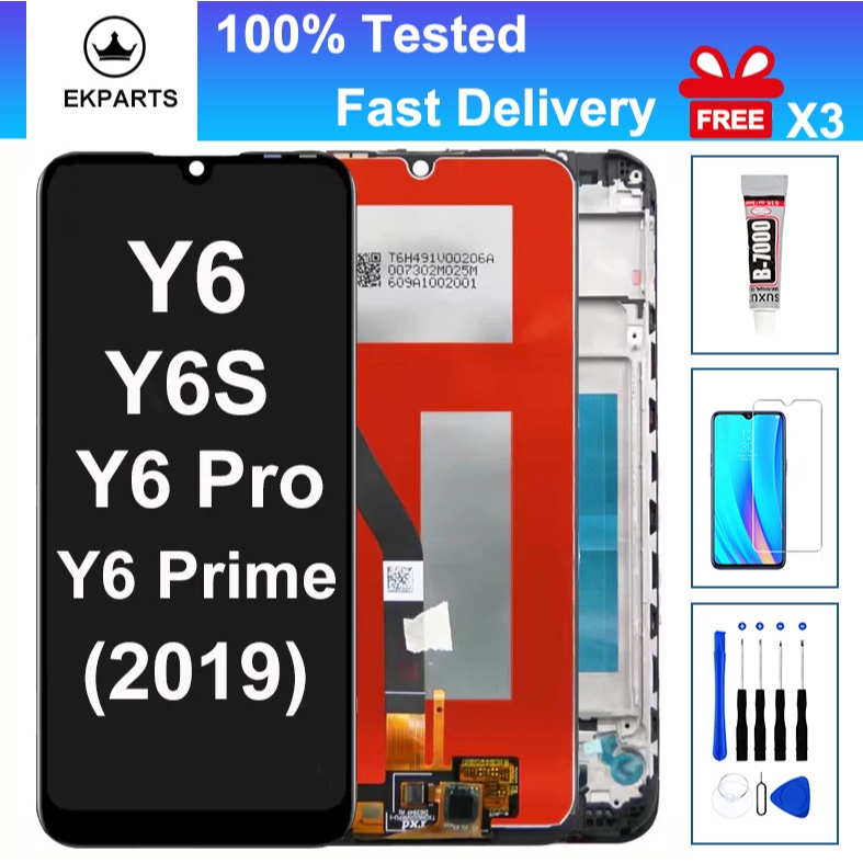 LCD สําหรับ Huawei Y6 Pro Prime Y6S 2019 MRD-LX2 MRD-LX1 LX3 จอแสดงผล Touch Screen Digitizer Assembl