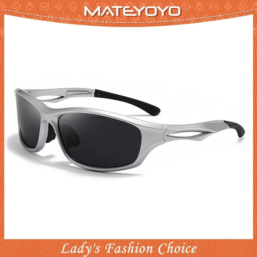 MATEYOYO กันแดดผู้ชาย TAC ขับรถโพลาไรซ์กีฬากลางแจ้ง UV400 แว่นตาน้ําหนักเบาแว่นตากันแดด Clean Vision ขี่จักรยานขี่แว่นตาวิ่ง