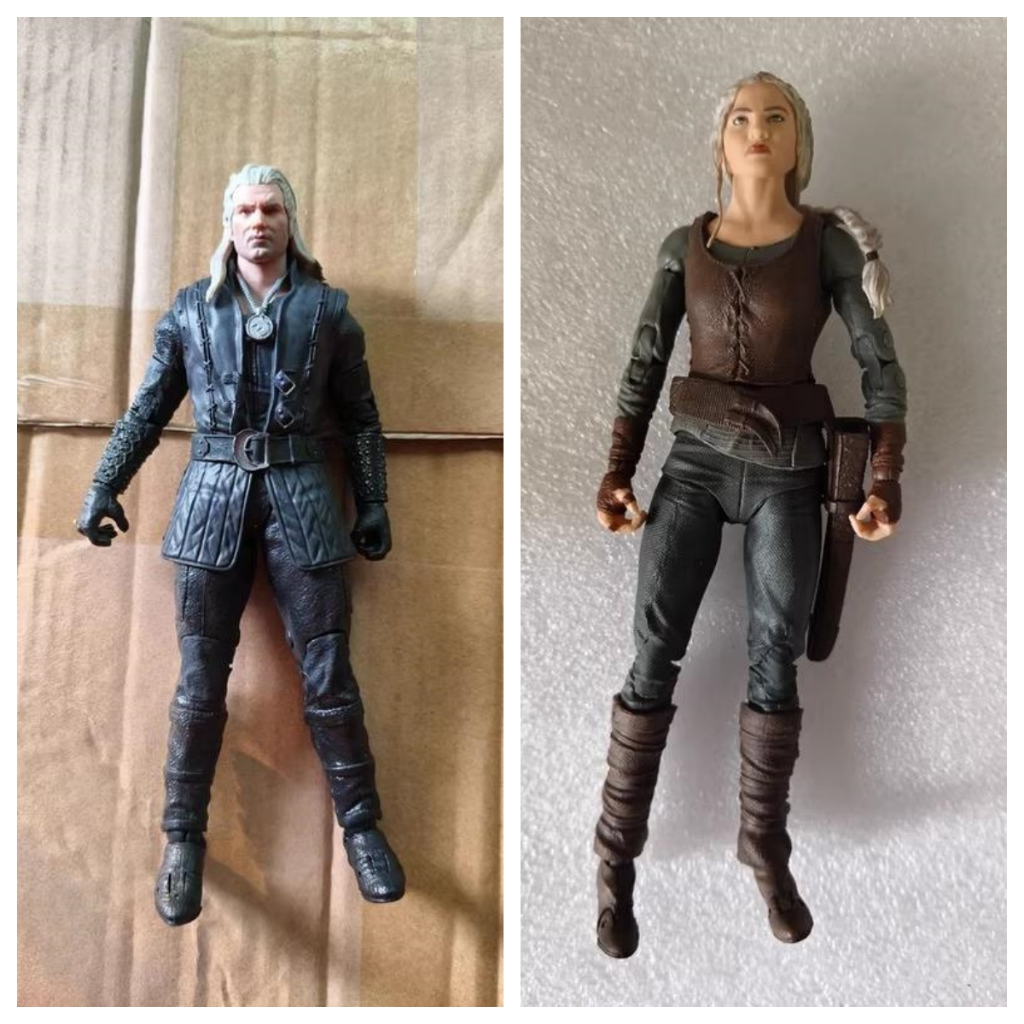 (ไม่มีกล่อง) McFarlane DC The Witcher 123 American TV Series Version Geralt และ Ciri Double Set Acti