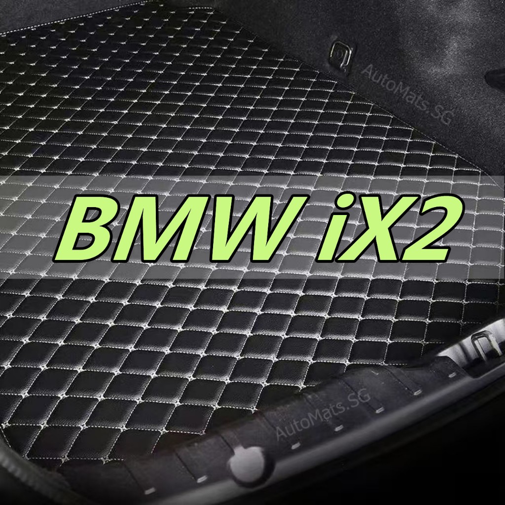 [BMW iX2]  เฉพาะ! (สินค้าพร้อมส่ง) แผ่นพื้นรถด้านหลัง, แผ่นยืนตอนหลังรถ- หนัง ทนทานสัมผัส & น้ำ