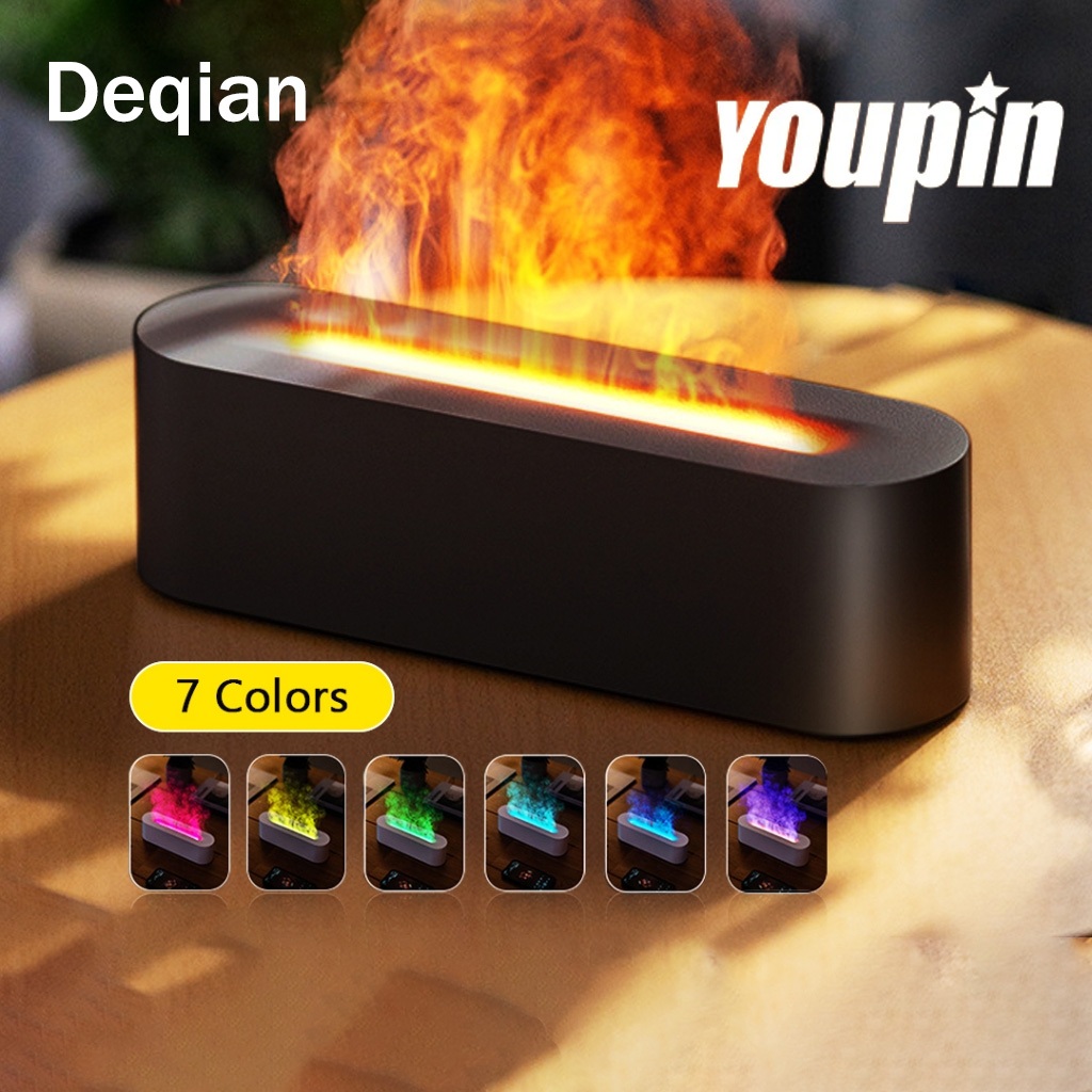 ⭐กรุงเทพ ส่งแล้ว⭐Xiaomi Deqian Aroma Diffuser & Humidifier Diffuser เครื่องพ่นไอน้ํา ปรับโทนแสงสำหรับตกแต่งพื้นที่ทำงาน กลิ่นหอม แบตเตอรี่แบบชาร์จไฟได้ โคมไฟเจ็ดสี