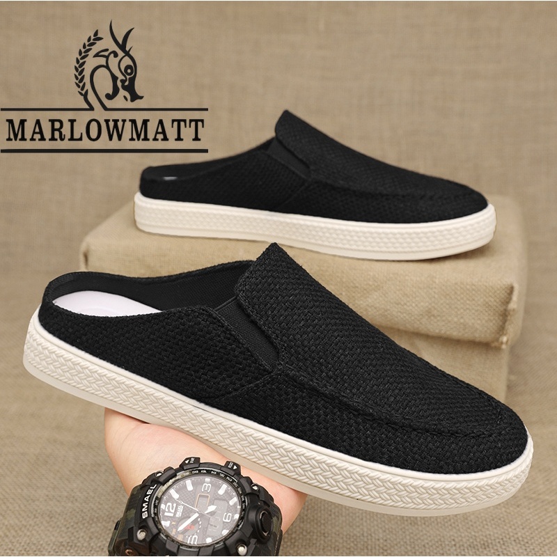 รองเท้าผู้ชาย Marlowmatt | ระบายอากาศน้ําหนักเบา | รองเท้าขี้เกียจ | แฟชั่น ลําลอง สไตล์ใหม่