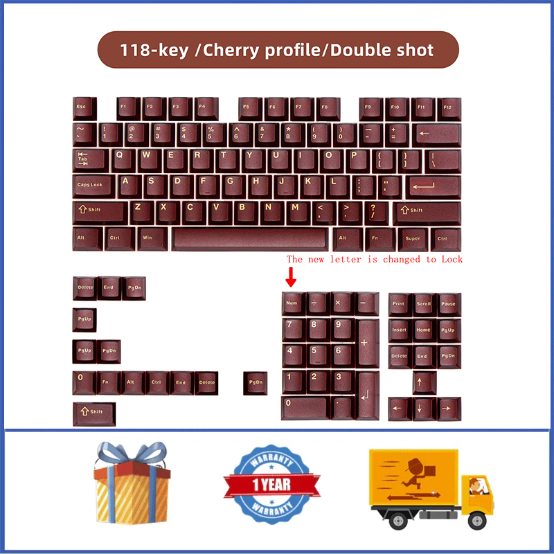 PYGA Translucence Keycaps โปรไฟล์เชอร์รี่ Doubleshot Keycap สําหรับ MX Switch คีย์บอร์ด 61 68 98 75 