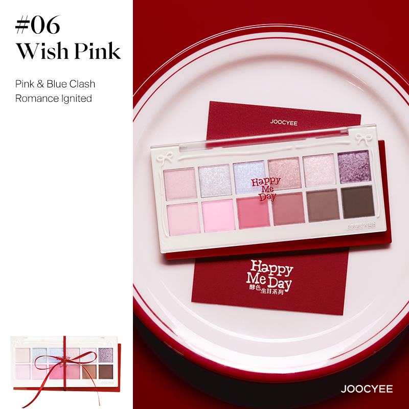 [ใหม่] JOOCYEE Happy ME Day Collection Single Items - พาเลทอายแชโดว์ 12 สี, Glazed Rouge, Crystal Gloss, Multi-use Cream, Hand Cream, Blush Cream