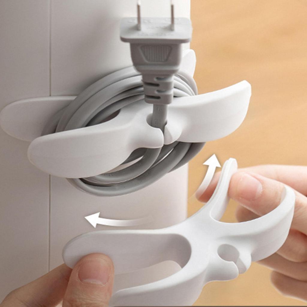 1/5PCS Self กาวสาย Organizer ไม่มีตะขอเจาะสําหรับห้องครัวเครื่องใช้ในบ้านสายไฟการจัดการลวดเก็บ Strong Sticky กลับ
