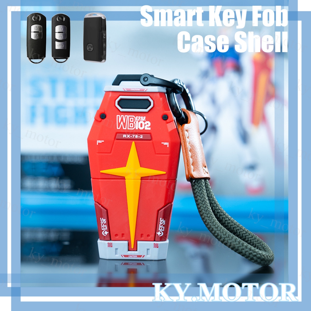 สําหรับ Mazda 2 3 6 สมาร์ทคีย์ Fob กรณีเชลล์ Mazda CX-3 CX-5 CX-8 CX-9 Gundam Shield﻿ ตัวป้องกันเคสกุญแจรถ TPU รูปทรง