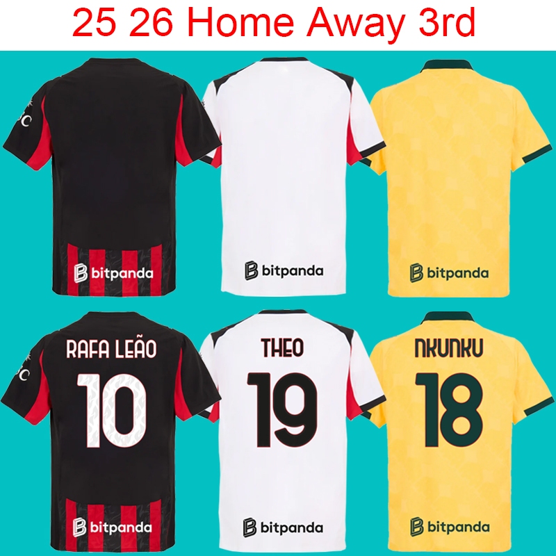 2025 2026 Rafael Leao Pulisic Theo Modric Home Away Jersey