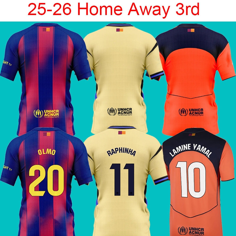 2025 2026 R.Araujou Gavi Pedi Ansu Fati Raphinha Lewandowski Lamine Yamal Olmo Mens Jersey