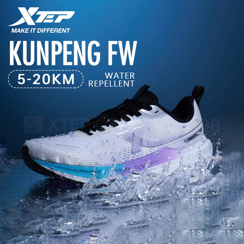 【xtep】 KunPeng FW | รองเท้ากีฬาผู้ชาย ป้องกันแรงกระแทก กันน้ำ ฤดูใบไม้ร่วง