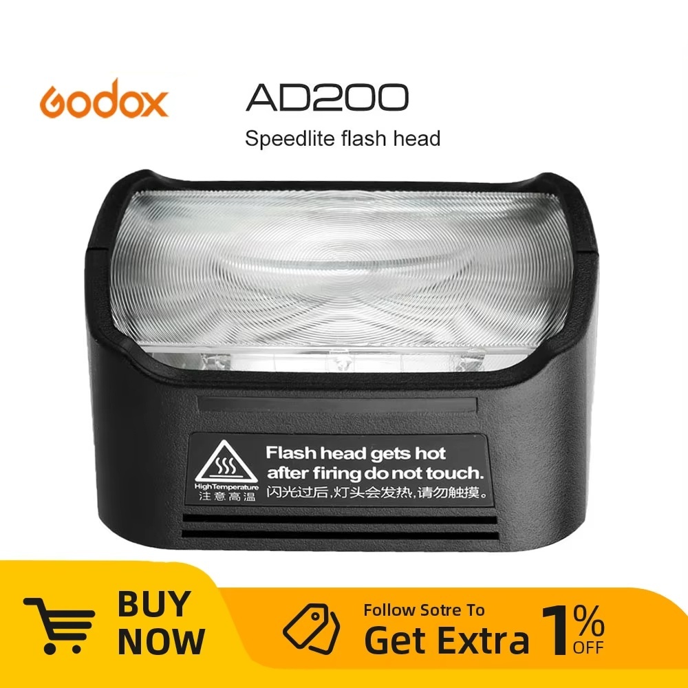 Godox AD200 Godox H200 Speedlite Flash Head สําหรับ Godox AD200