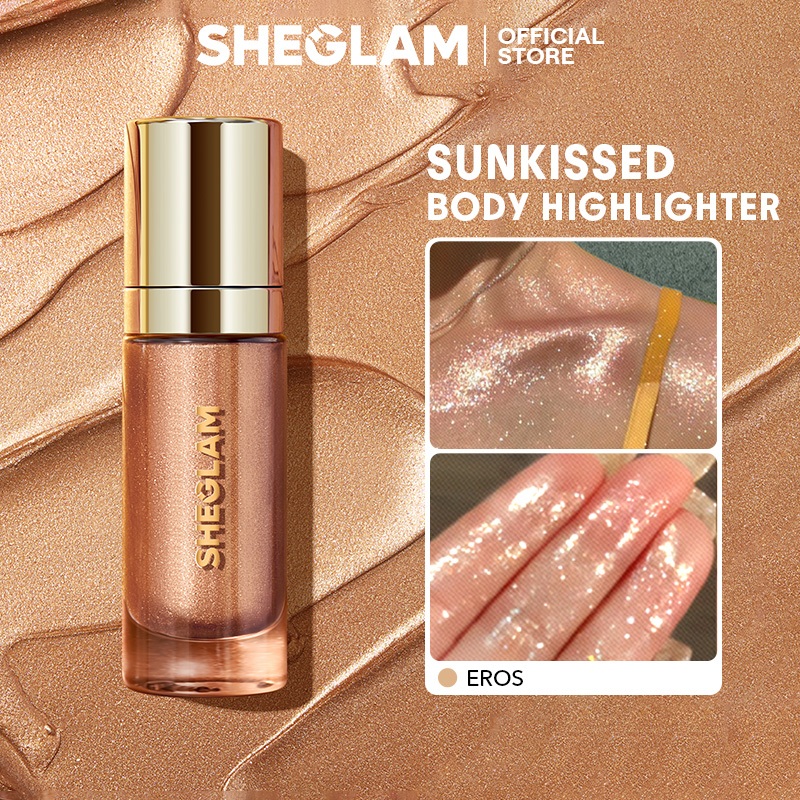 Sheglam Sunkissed Body Highlighter - Liquid Highlighter Liquid Shimmer Long Wear Brightening Glow Body Highlighter Black Friday Party Y2K Highlighter