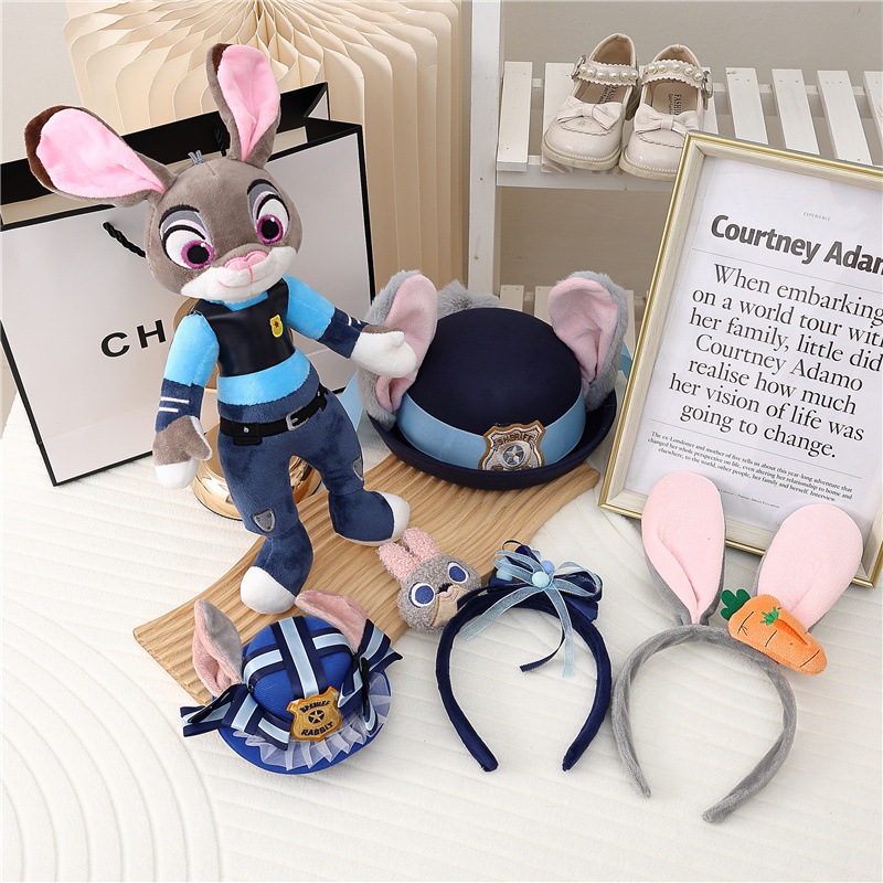ชุดอุปกรณ์คอสเพลย์จูดี้และนิค Zootopia สำหรับเด็ก เซ็ตหลายชิ้น ที่คาดผม+หมวก+กระเป๋า ชุดแต่งตัวฮาโลวีน