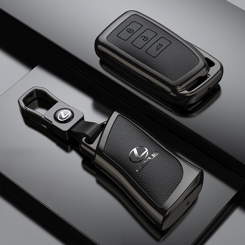 ฝาครอบกุญแจรถโลหะผสมสังกะสีเหมาะสําหรับ Lexus ES200ES300hRX350hLS500hNX260NX350h เปลือกหัวเข็มขัดรถอุปกรณ์เสริม