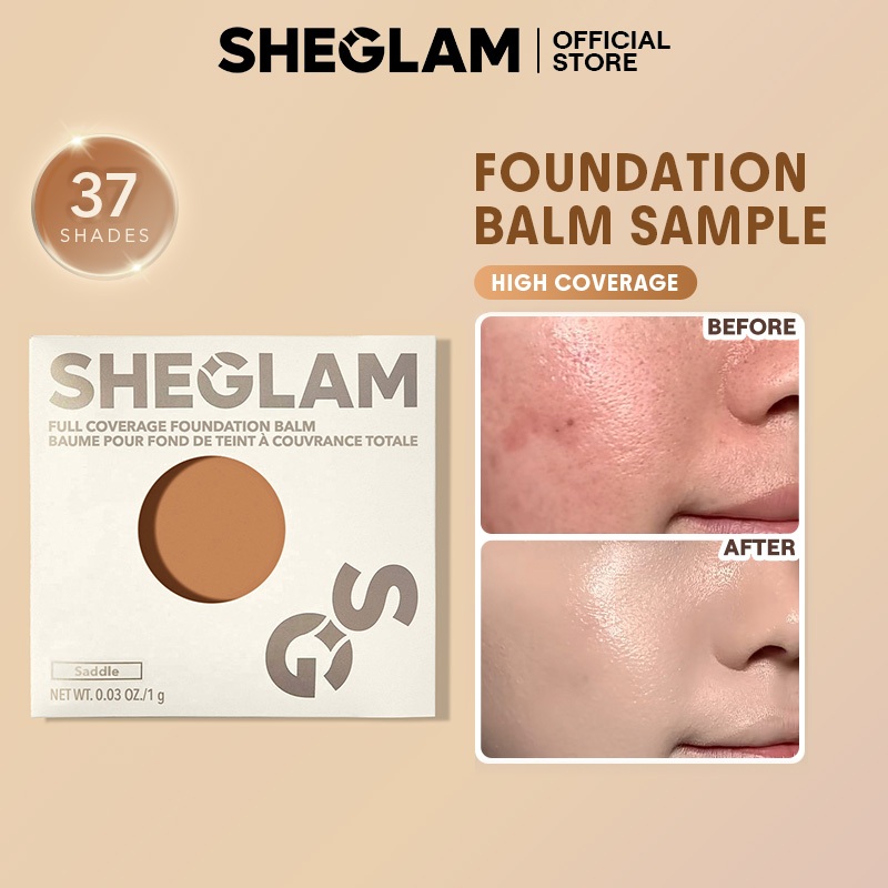 Sheglam Full Coverage Foundation Balm Sample (เพียง 1.0 G) - Long Lasting Flawless Moisturizing Foun