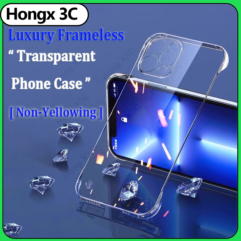 เคสโทรศัพท์โปร่งใสไร้กรอบหรูหราไม่เหลืองและบางเฉียบ เหมาะสําหรับ iPhone 14; iPone14 Plus;iPone14 Pro