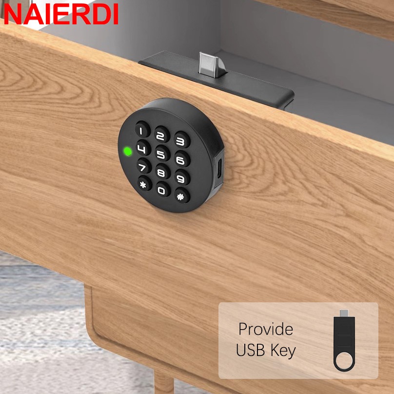 NAIERDI Home Security ตู้ประตูล็อค Keyless อิเล็กทรอนิกส์ตู้รหัสผ่านล็อคสําหรับโรงเรียน Locker,Gym Locker เฟอร์นิเจอร์ล็อค