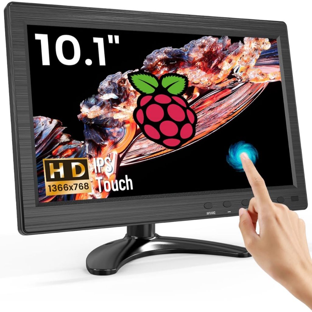 Eyoyo 10 นิ้วหน้าจอสัมผัส IPS LCD Monitor 1280x800 ความละเอียดรองรับอินพุต HDMI VGA BNC AV สําหรับ PC TV Security Display (10 นิ้ว)