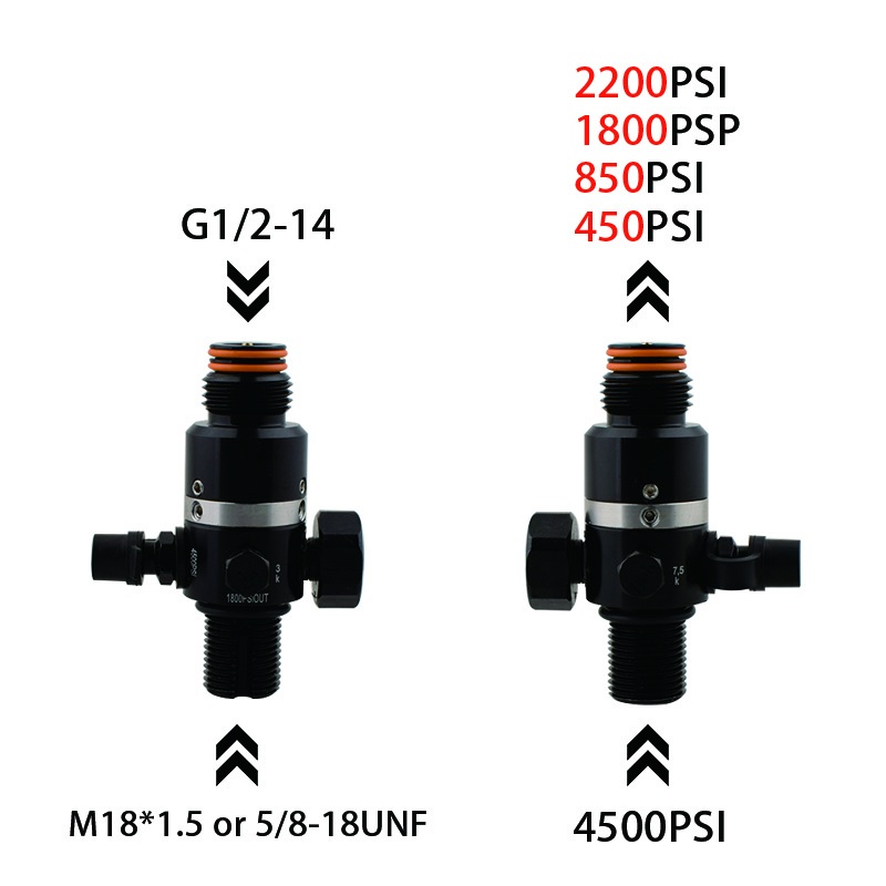 เครื่องปรับแรงดันไฟฟ้า HPA หมุนได้ 360° เหมาะสำหรับการดำน้ำลึก เติมตู้ปลา และถังอากาศ