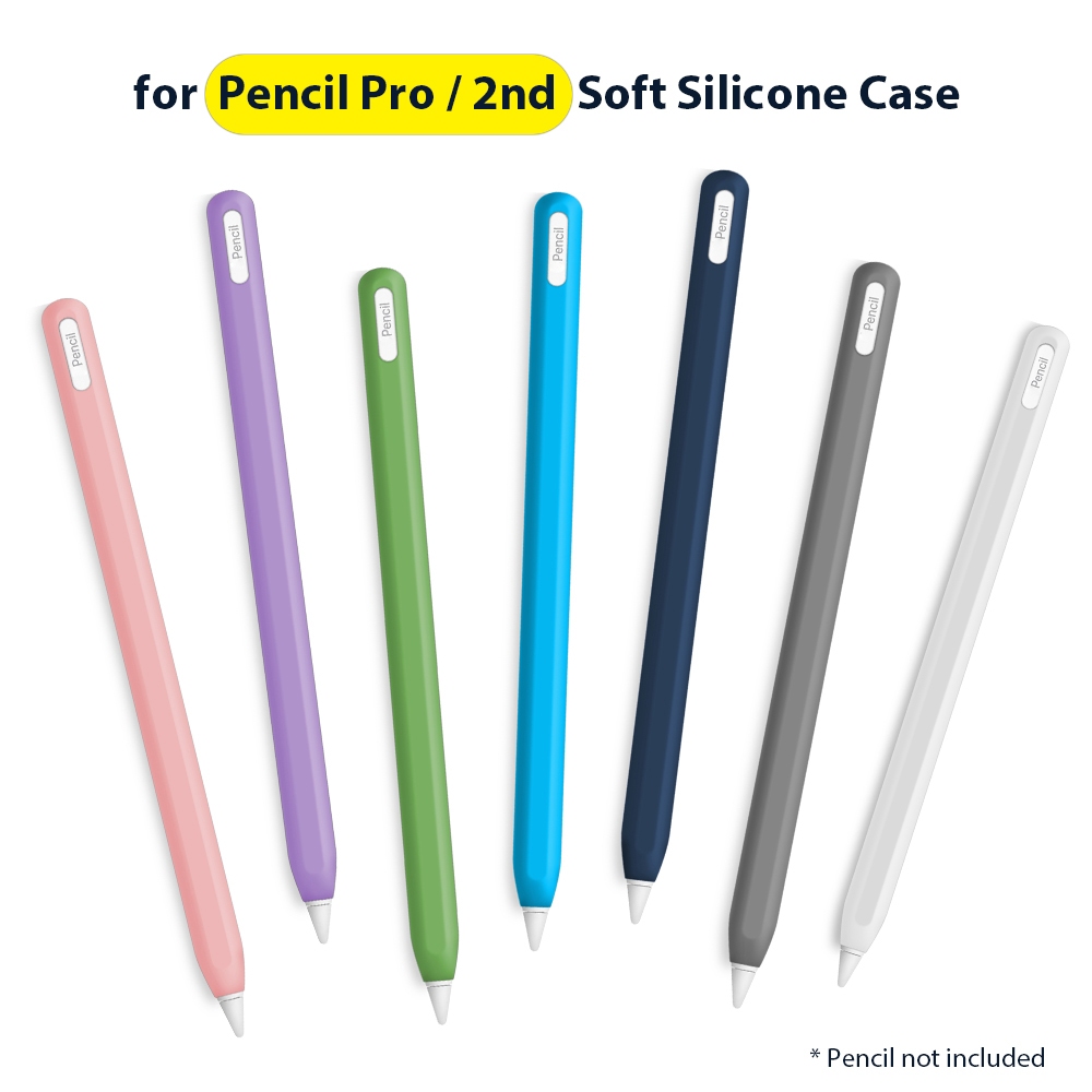 เคสปากกากันลื่นซิลิโคนฝาครอบเข้ากันได้กับ Apple Pencil Pro & รุ่นที่ 2