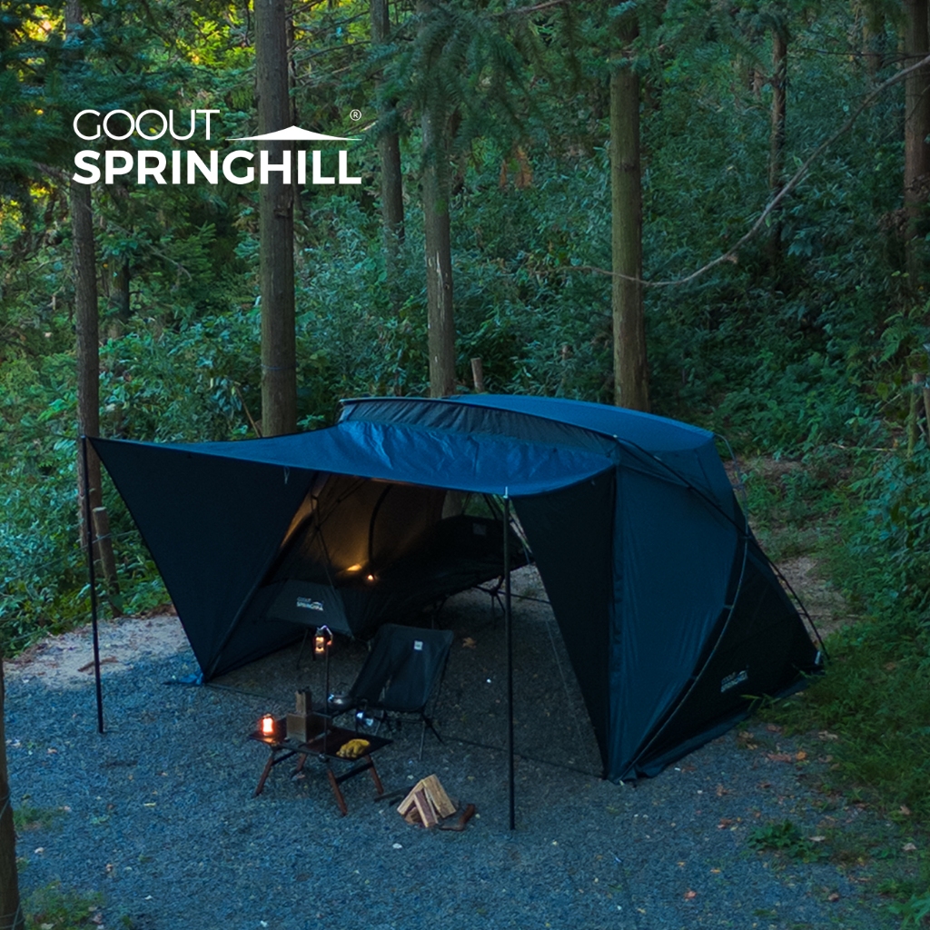 Gooutspringhill Penglai 2.0 เต็นท์แคมป์ปิ้ง กันน้ํา รองรับ 4 คน ทำจากโพลีเอสเตอร์ ใช้สำหรับตั้งแคมป์