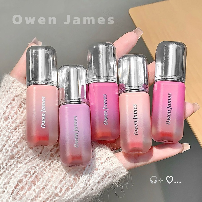 ใหม่ Owen James Pink Stain Lip Glaze Velvet Matte และลิปกลอสติดทนนาน