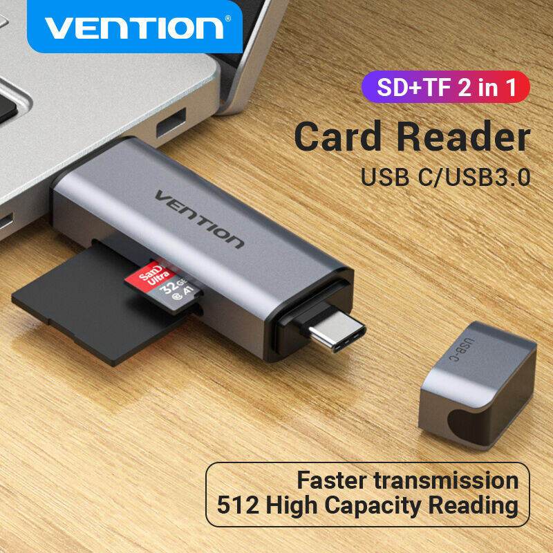 Vention เครื่องอ่านการ์ด USB Type C ถึง Micro SD TF Card Adapter สําหรับอุปกรณ์เสริมแล็ปท็อปโทรศัพท์สมาร์ทหน่วยความจํา USB 3.0 SD การ์ดอะแดปเตอร์