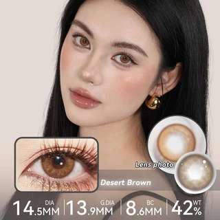 TINACON คอนแทคเลนส์ 1วัน 10ชิ้น(5คู่) สายตาสั้น 【0.00-8.00】DIA14.2/14.5มม ตาลูกครึ่ง สีน้ำตาล/สีดำ