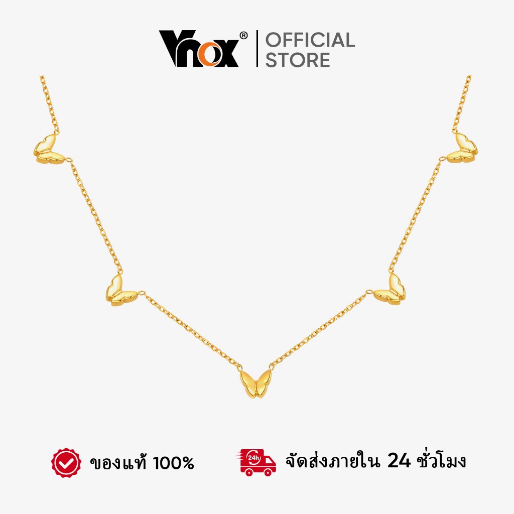 Vnox Zircon Cubic สร้อยคอโบว์ผีเสื้อสําหรับผู้หญิง,Dainty น่ารักสแตนเลสสตีล Link เครื่องประดับวันเกิดของขวัญ