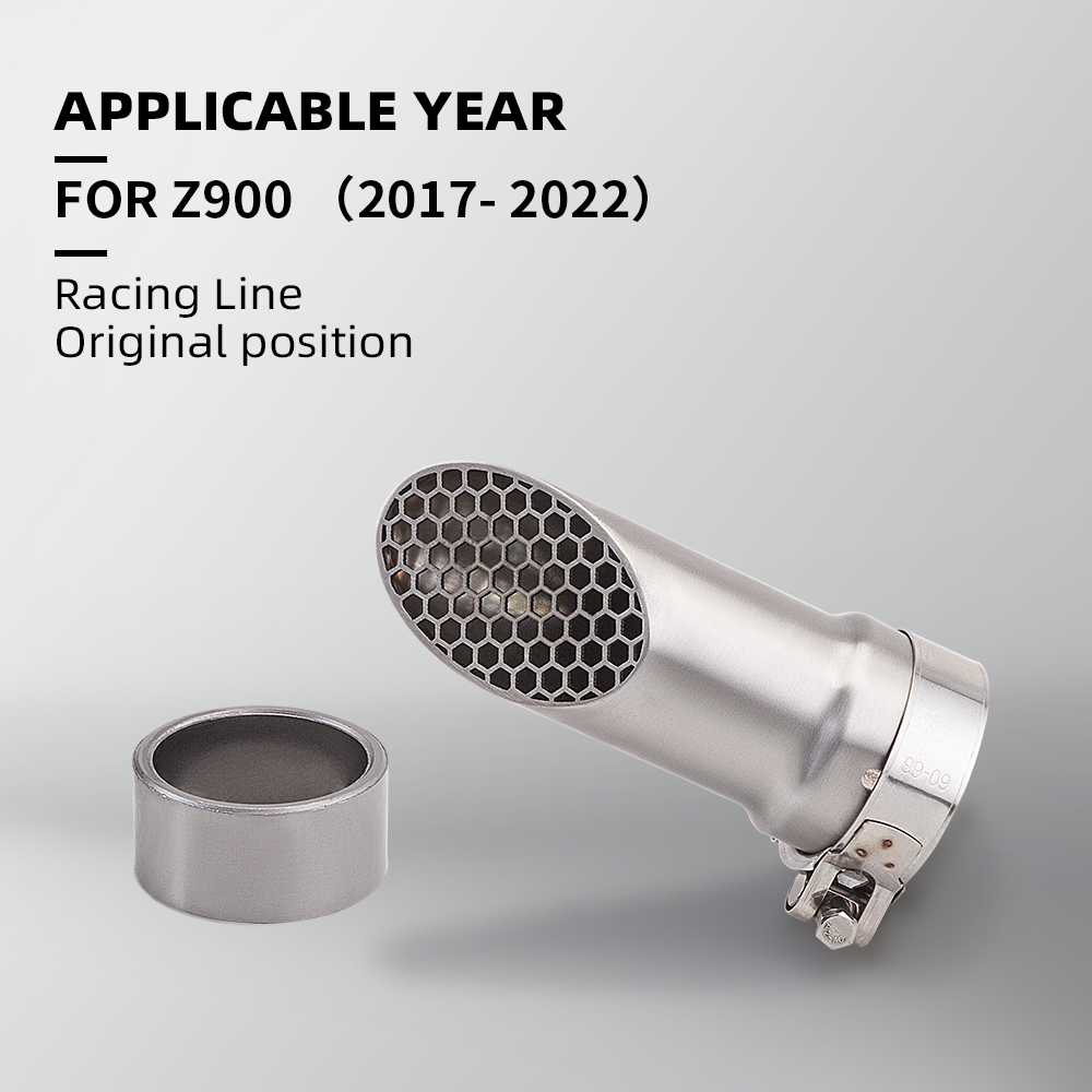 Slip บนสแตนเลสท่อไอเสียตาข่ายรถจักรยานยนต์ไอเสียระบบสําหรับ Z900 Z900e A2 Z900 2017-2022