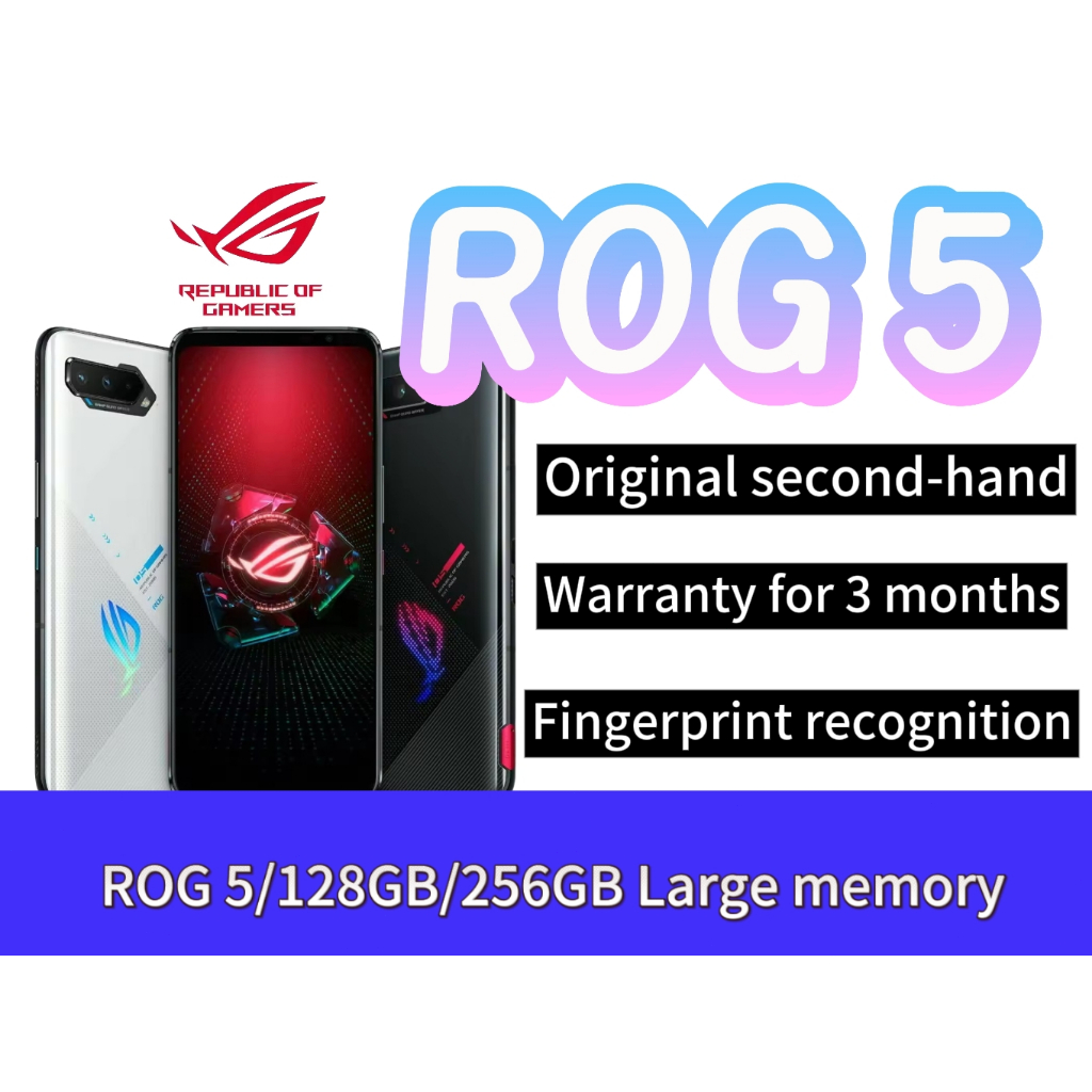 Global ROM โทรศัพท์สําหรับเล่นเกม Asus Rog 5 Rog5 โทรศัพท์มือถือโทรศัพท์เกม 128GB 256GB Rog โทรศัพท์ 5