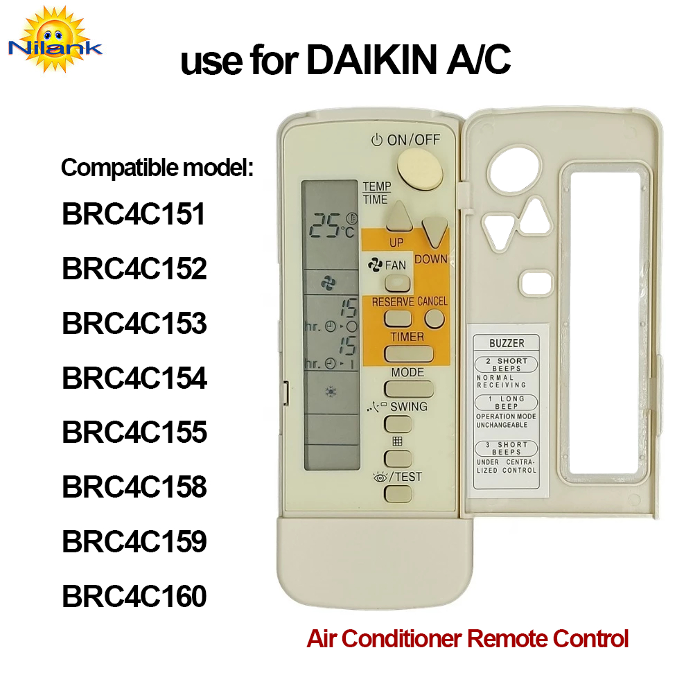 NiLANK รีโมทแอร์ ไดกิ้น DAIKIN รีโมทคอนโทรล BRC4C151 BRC4C152 BRC4C153 BRC4C155 BRC4C158 BRC4C159