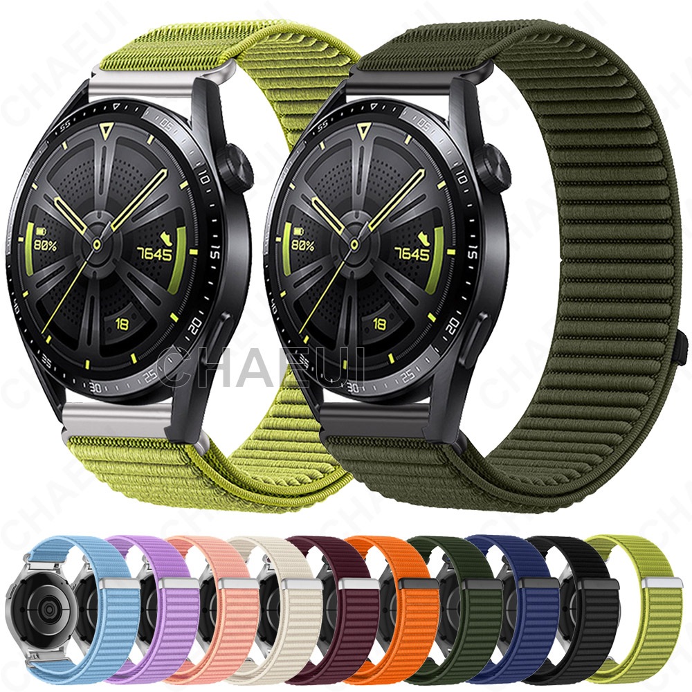 สายถักสร้อยข้อมือทอสายรัดข้อมือไนลอนอุปกรณ์เสริมสําหรับ Huawei Watch GT GT2 GT3 SE GT4 GT5 GT6 Pro 46mm 42mm 43mm GT2e