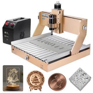 LUNYEE 4040 Turbo CNC Router Machine 500W All-Metal Upgraded Linear Rail 3-Axis Engraving Milling Cutting Machine GRBL Control for Wood Metal Acrylic 400 x 400mm