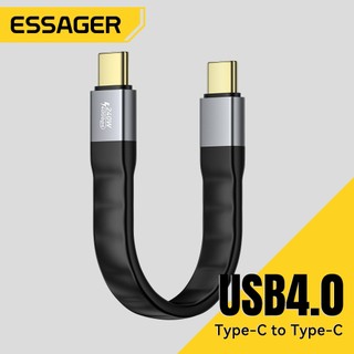 Essager PD 240W/60W Super USB 4.0/3.1 All-in-one Type-C ถึง Type-C สาย 40Gpb ความเร็วสูงสําหรับกล้องโทรศัพท์ HDD มือถือ