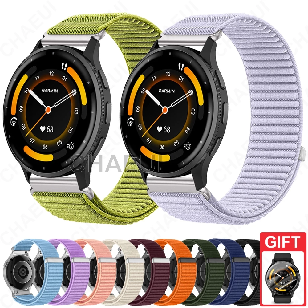 สายถักสร้อยข้อมือทอสายรัดข้อมือไนลอนอุปกรณ์เสริมสําหรับ Garmin Venu 4 45mm 41mm / Venu 3 / 3s / Venu 2 / 2s / 2 Plus