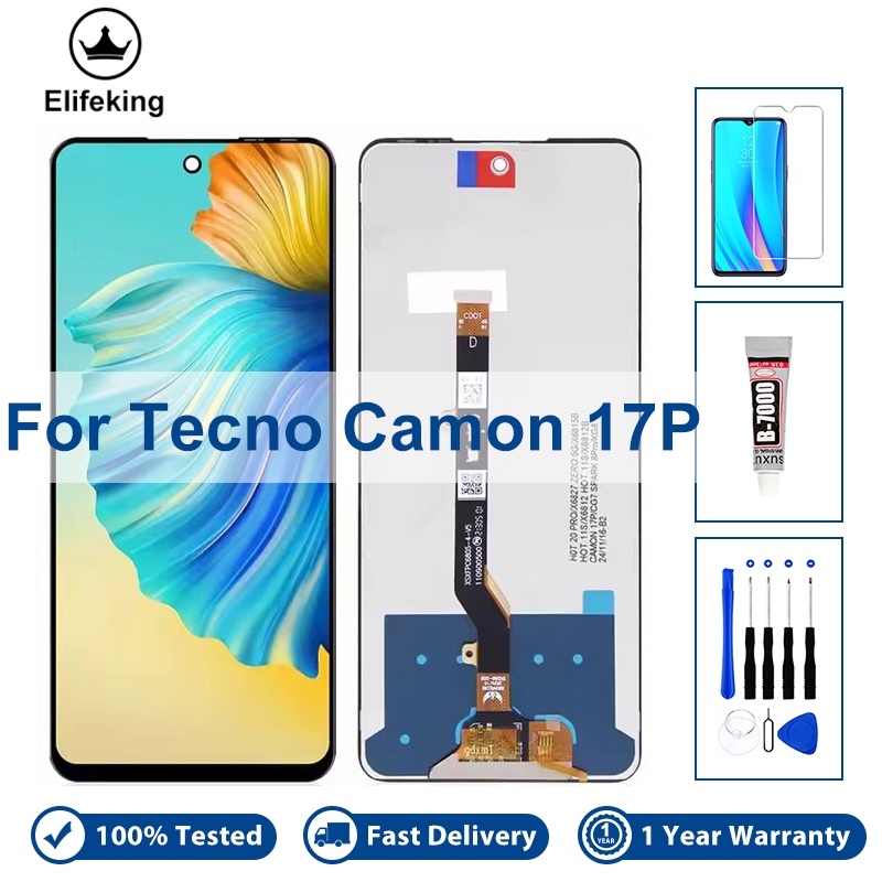 ทดสอบ 100% สําหรับ Infinix Tecno Camon 17P 17 P CG7 CG7n จอแสดงผล LCD Touch Screen Digitizer Assembl