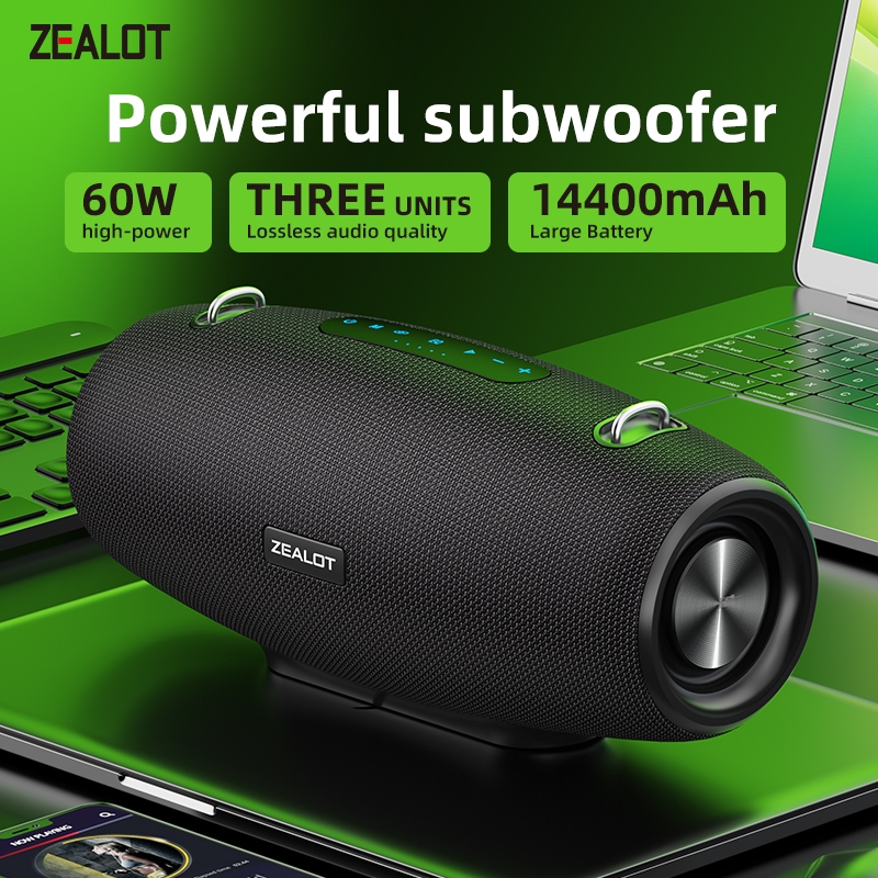ZEALOT S67 ลําโพงบลูทูธพกพา 14400mAh กันน้ํา เบสลึก เล่นได้ยาวนาน ชาร์จเร็ว Type-C