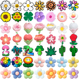 ตัวประดับรองเท้าพีวีซี รูปดอกไม้ และครอยเวอร์ พร้อมปุ่มสำหรั…