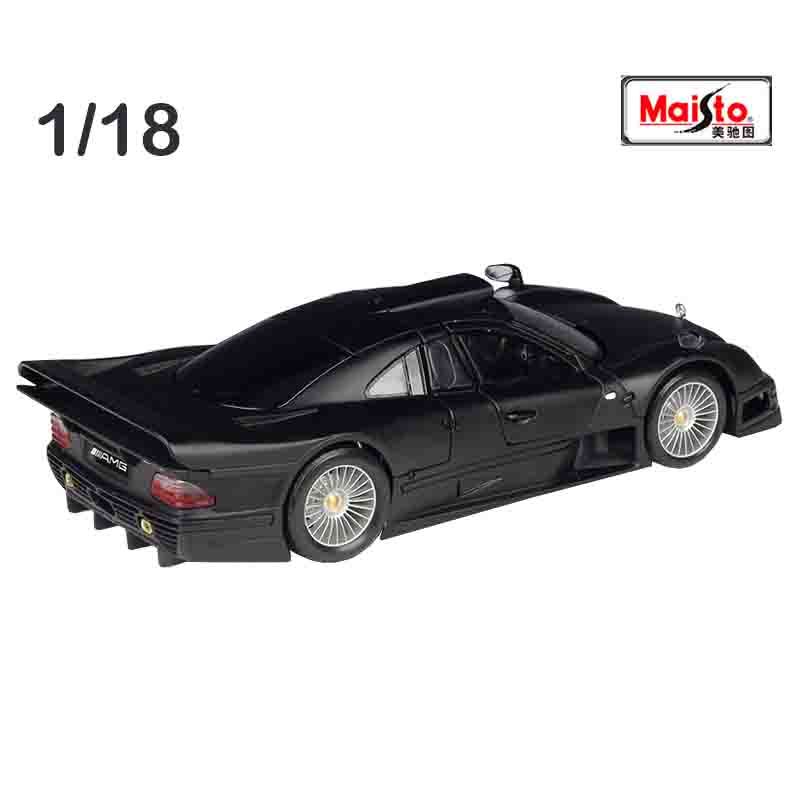 1/18 Maisto รถรุ่น MERCEDES CLK-GTR จําลองรถแข่งคอลเลกชันจอแสดงผลเครื่องประดับที่กําหนดเองเด็กวันเกิ