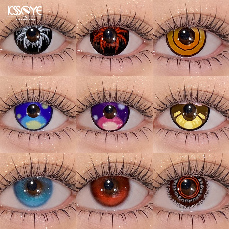 KSSEYE 1 คู่คอสเพลย์คอนแทคเลนส์Eye 14.5 มม.การ์ตูนอะนิเมะเลนส์ฮาโลวีนแต่งหน้าSoftlens 2025 สไตล์ใหม่