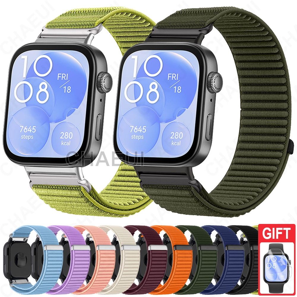 สายถักสร้อยข้อมือทอสายรัดข้อมือไนลอนอุปกรณ์เสริมสําหรับ Huawei Watch Fit 5 4 Pro 3 2 / Huawei Watch Fit Special Edition