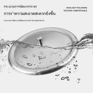 ฝาปิดแก้วสแตนเลส ฝาปิดแก้วมัค ฝาปิดแก้วเก็บความร้อน ปิดน้ำอเนกประสงค์ ชาทรงกลมกันฝุ่น ชาม