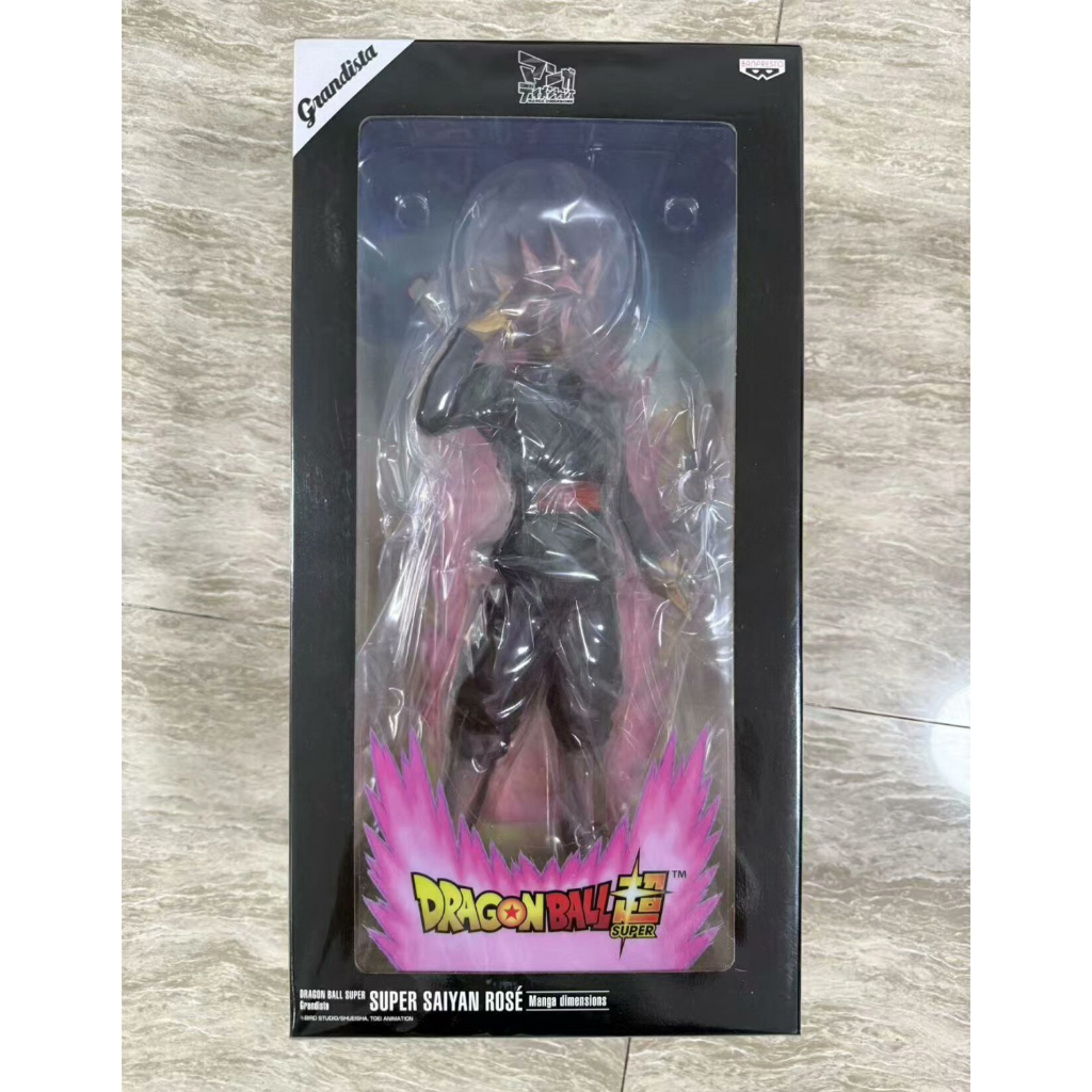 ของแท้ Bandai Grandista ROS GROS Super Goku Zamas Black Goku Pink Comic Color Matching Figure