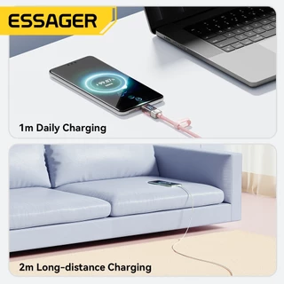 Essager 7A 100W สาย USB C Type-C ชาร์จเร็ว USBC Charger Type C สายเคเบิลข้อมูลสําหรับ Huawei Oppo