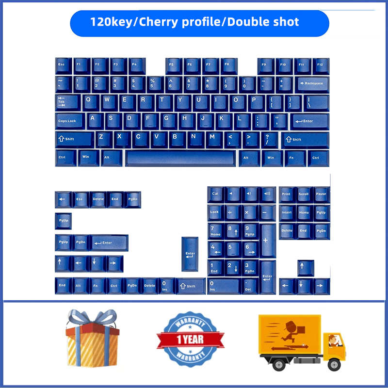 PYGA 120 คีย์ Translucence Keycaps โปรไฟล์เชอร์รี่ Doubleshot Keycap สําหรับ MX Switch คีย์บอร์ด 61 
